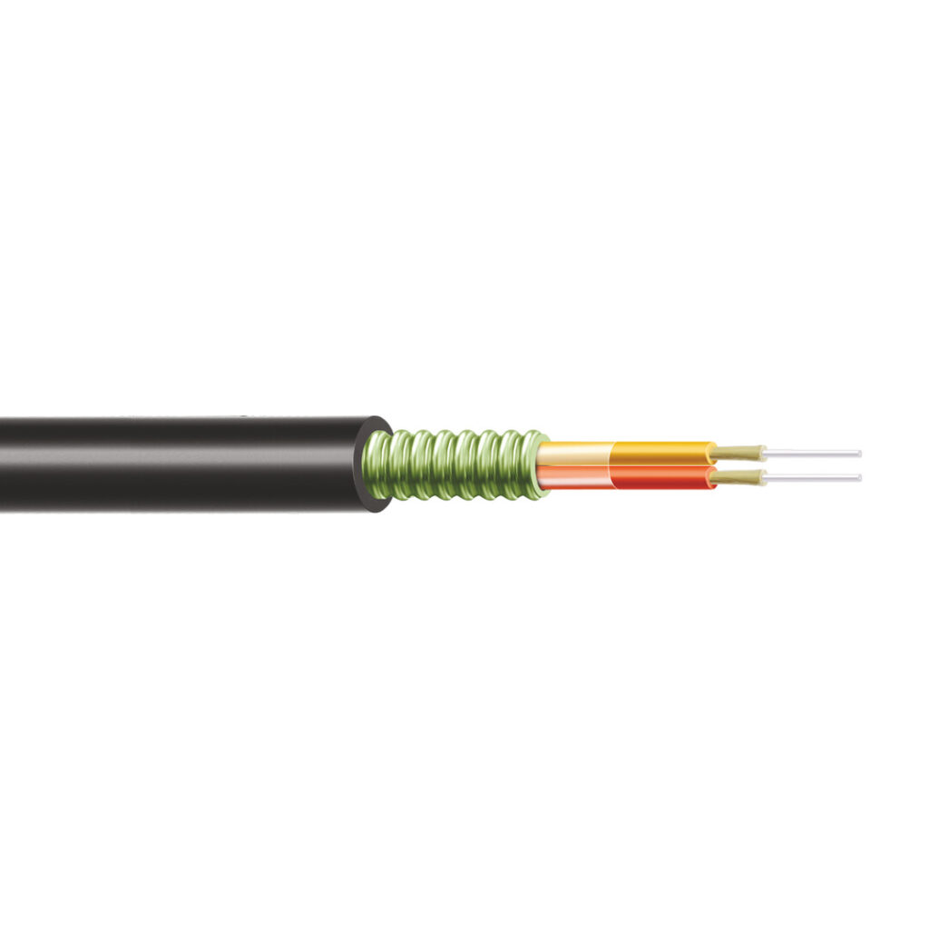 Cable de fibra óptica FTA (fibra a antena) de doble envoltura de 1F a 6F