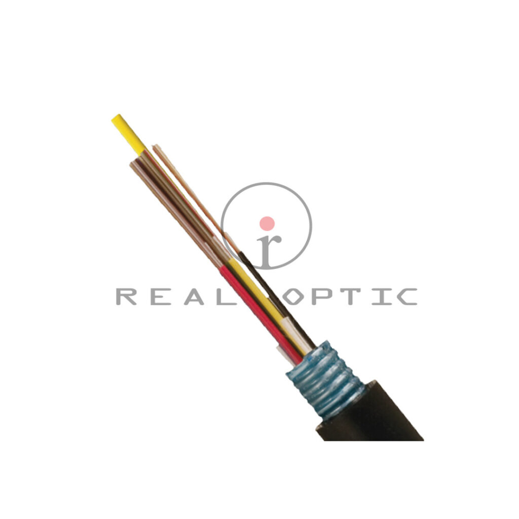 Cable de fibra óptica multitubo armadura metálica Chaqueta Simple LSZH