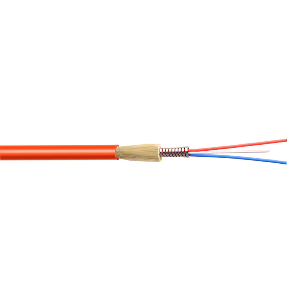 Cable de fibra óptica blindado espiral de una sola funda 6F