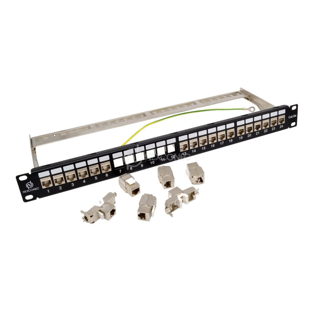 Panel De Conexión Keystone Plano Cat6a STP